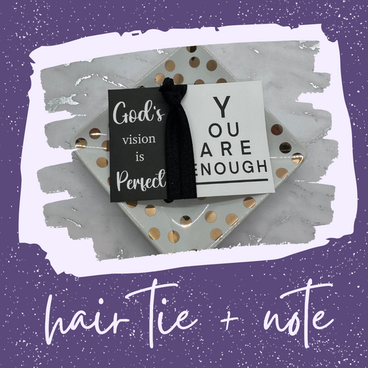 SINGLE  "You Are Enough..." Card w/Hair Tie  (RTS)